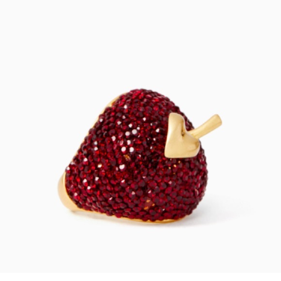 ❌SOLD❌NWT•Kate Spade•Crystal Apple Cocktail Ring - Picture 6 of 8